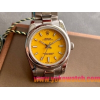 ロレックスコピー オイスター・パーペチュアル（Oyster Perpetual）31mm 277200“イエロー・ダイヤル＋シルバー・バーインデックス＋ポリッシュベゼル＋316Lスチールブレスレット” レディース専用モデル