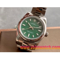 ロレックスコピー オイスター・パーペチュアル（Oyster Perpetual）31mm 277200“グリーン・ダイヤル＋シルバー・バーインデックス＋ポリッシュベゼル＋316Lスチールブレスレット” レディース専用モデル
