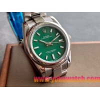 ロレックスコピー オイスター・パーペチュアル（Oyster Perpetual）31mm 277200“グリーン・ダイヤル＋シルバー・バーインデックス＋ポリッシュベゼル＋316Lスチールブレスレット” レディース専用モデル