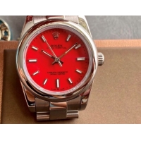 ロレックスコピー オイスター・パーペチュアル（Oyster Perpetual）31mm 277200“レッド・ダイヤル＋シルバー・バーインデックス＋ポリッシュベゼル＋316Lスチールブレスレット” レディース専用モデル