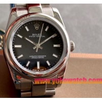 ロレックスコピー オイスター・パーペチュアル（Oyster Perpetual）31mm 277200“ブラック・ダイヤル＋シルバー・バーインデックス＋ポリッシュベゼル＋316Lスチールブレスレット” レディース専用モデル