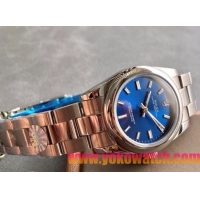 ロレックスコピー オイスター・パーペチュアル（Oyster Perpetual）31mm 277200“ブルー・ダイヤル＋シルバー・バーインデックス＋ポリッシュベゼル＋316Lスチールブレスレット” レディース専用モデル
