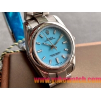 ロレックスコピー オイスター・パーペチュアル（Oyster Perpetual）31mm 277200“ライトブルー・ダイヤル＋シルバー・バーインデックス＋ポリッシュベゼル＋316Lスチールブレスレット” レディース専用モデル