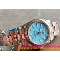 ロレックスコピー オイスター・パーペチュアル（Oyster Perpetual）31mm 277200“ライトブルー・ダイヤル＋シルバー・バーインデックス＋ポリッシュベゼル＋316Lスチールブレスレット” レディース専用モデル