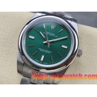 ロレックスコピー オイスター・パーペチュアル（Oyster Perpetual）41mm 124300“グリーン・ダイヤル＋シルバー・バーインデックス＋ポリッシュベゼル＋316Lスチールブレスレット” メンズ専用モデル