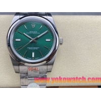 ロレックスコピー オイスター・パーペチュアル（Oyster Perpetual）41mm 124300“グリーン・ダイヤル＋シルバー・バーインデックス＋ポリッシュベゼル＋316Lスチールブレスレット” メンズ専用モデル