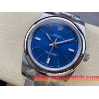 ロレックスコピー オイスター・パーペチュアル（Oyster Perpetual）41mm 124300“ヴィンテージブルー・ダイヤル＋シルバー・バーインデックス＋ポリッシュベゼル＋316Lスチールブレスレット” メンズ専用モデル