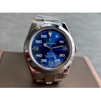 ロレックスコピー エア・キング（Air-King）41mm 126900“ディープブルー・ダイヤル＋ホワイト・アラビア数字インデックス＋ポリッシュベゼル＋316Lスチールブレスレット” メンズ専用モデル 