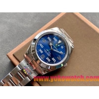 ロレックスコピー エア・キング（Air-King）41mm 126900“ディープブルー・ダイヤル＋ホワイト・アラビア数字インデックス＋ポリッシュベゼル＋316Lスチールブレスレット” メンズ専用モデル 