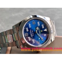 ロレックスコピー エア・キング（Air-King）41mm 126900“ディープブルー・ダイヤル＋ホワイト・アラビア数字インデックス＋ポリッシュベゼル＋316Lスチールブレスレット” メンズ専用モデル 
