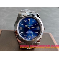 ロレックスコピー エア・キング（Air-King）41mm 126900“ディープブルー・ダイヤル＋ホワイト・アラビア数字インデックス＋ポリッシュベゼル＋316Lスチールブレスレット” メンズ専用モデル 