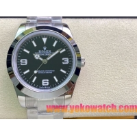ロレックスコピー エクスプローラー（Oyster Perpetual Explorer）41mm 214270“ブラック・ダイヤル＋ホワイト・アラビア数字インデックス＋ポリッシュベゼル＋316Lスチールブレスレット” メンズ専用モデル 
