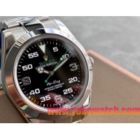 ロレックスコピー エア・キング（Air-King）41mm 126900“ブラック・ダイヤル＋ホワイト・アラビア数字インデックス＋ポリッシュベゼル＋316Lスチールブレスレット” メンズ専用モデル