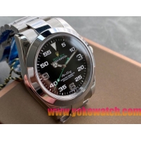 ロレックスコピー エア・キング（Air-King）41mm 126900“ブラック・ダイヤル＋ホワイト・アラビア数字インデックス＋ポリッシュベゼル＋316Lスチールブレスレット” メンズ専用モデル