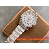 ロレックスコピー エア・キング（Air-King）41mm “V2アップグレード版” 126900– ホワイト・ダイヤル＋ブラック・アラビア数字インデックス＋ポリッシュベゼル＋316Lスチールブレスレット（アップグレードされた表帯と表扣）メ