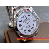 ロレックスコピー エア・キング（Air-King）41mm “V2アップグレード版” 126900– ホワイト・ダイヤル＋ブラック・アラビア数字インデックス＋ポリッシュベゼル＋316Lスチールブレスレット（アップグレードされた表帯と表扣）メ