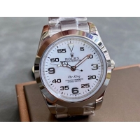 ロレックスコピー エア・キング（Air-King）41mm “V2アップグレード版” 126900– ホワイト・ダイヤル＋ブラック・アラビア数字インデックス＋ポリッシュベゼル＋316Lスチールブレスレット（アップグレードされた表帯と表扣）メ