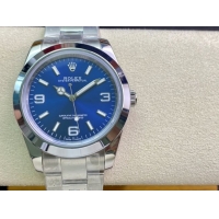 ロレックスコピー エクスプローラー（Oyster Perpetual Explorer）41mm 214270“ブルー・ダイヤル＋シルバー・アラビア数字インデックス＋ポリッシュベゼル＋316Lスチールブレスレット” メンズ専用モデル