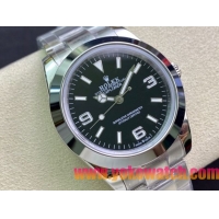 ロレックスコピー エクスプローラー（Oyster Perpetual Explorer）41mm 214270“ブラック・ダイヤル＋シルバー・アラビア数字インデックス＋ポリッシュベゼル＋316Lスチールブレスレット” メンズ専用モデル