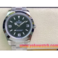 ロレックスコピー エクスプローラー（Oyster Perpetual Explorer）41mm 214270“ブラック・ダイヤル＋シルバー・アラビア数字インデックス＋ポリッシュベゼル＋316Lスチールブレスレット” メンズ専用モデル