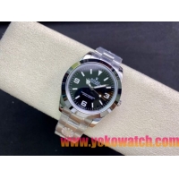 ロレックスコピー エクスプローラー（Oyster Perpetual Explorer）41mm 214270“ブラック・ダイヤル＋シルバー・アラビア数字インデックス＋ポリッシュベゼル＋316Lスチールブレスレット” メンズ専用モデル