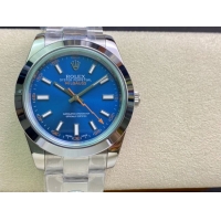 ロレックスコピー ミルガウス（Oyster Perpetual Milgauss）41mm 116400“ブルー・ダイヤル＋オレンジ・秒針＋グリーン・サファイアガラス＋316Lスチールブレスレット” メンズ専用モデル