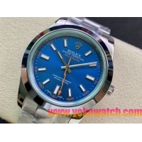 ロレックスコピー ミルガウス（Oyster Perpetual Milgauss）41mm 116400“ブルー・ダイヤル＋オレンジ・秒針＋グリーン・サファイアガラス＋316Lスチールブレスレット” メンズ専用モデル