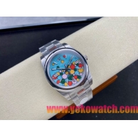 ロレックスコピー オイスター・パーペチュアル（Oyster Perpetual）41mm 126000“ティファニーカラー＋バルーン盤デザイン＋スチールブレスレット” メンズ専用モデル 