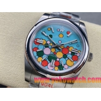 ロレックスコピー オイスター・パーペチュアル（Oyster Perpetual）41mm 126000“ティファニーカラー＋バルーン盤デザイン＋スチールブレスレット” メンズ専用モデル 