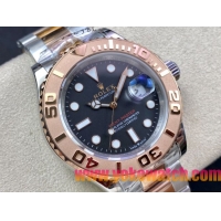 ロレックスコピー ヤット・マスター（Yacht-Master）40mm 126621RBR“ブラック・ダイヤル＋ローズゴールドベゼル＋316Lスチールブレスレット” メンズ専用モデル