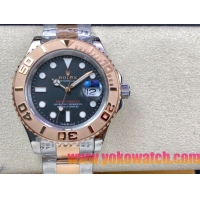 ロレックスコピー ヤット・マスター（Yacht-Master）40mm 126621RBR“ブラック・ダイヤル＋ローズゴールドベゼル＋316Lスチールブレスレット” メンズ専用モデル