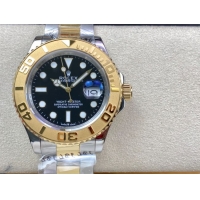 ロレックスコピー ヤット・マスター（Yacht-Master）40mm 126623RBR“ブラック・ダイヤル＋ゴールドベゼル＋316Lスチールブレスレット” メンズ専用モデル 