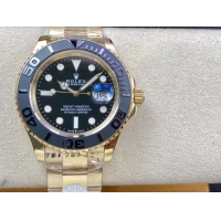 ロレックスコピー ヤット・マスター（Yacht-Master）40mm 126655RBR“ブラック・ダイヤル＋ゴールドケース＋セラミックベゼル” メンズ専用モデル