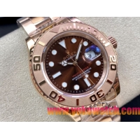 ロレックスコピー ヤット・マスター（Yacht-Master）40mm 126655RBR“ブラウン・ダイヤル＋ローズゴールドケース＋セラミックベゼル” メンズ専用モデル
