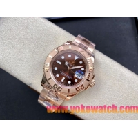 ロレックスコピー ヤット・マスター（Yacht-Master）40mm 126655RBR“ブラウン・ダイヤル＋ローズゴールドケース＋セラミックベゼル” メンズ専用モデル