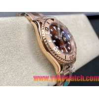 ロレックスコピー ヤット・マスター（Yacht-Master）40mm 126655RBR“ブラウン・ダイヤル＋ローズゴールドケース＋セラミックベゼル” メンズ専用モデル