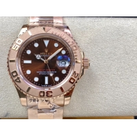 ロレックスコピー ヤット・マスター（Yacht-Master）40mm 126655RBR“ブラウン・ダイヤル＋ローズゴールドケース＋セラミックベゼル” メンズ専用モデル