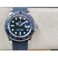 ロレックスコピー ヤット・マスター（Yacht-Master）40mm 126622RBR“ブラック・ダイヤル＋ステンレスケース＋セラミックベゼル＋ラバーブレスレット” メンズ専用モデル
