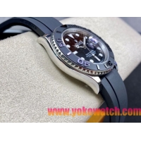 ロレックスコピー ヤット・マスター（Yacht-Master）40mm 126622RBR“ブラック・ダイヤル＋ステンレスケース＋セラミックベゼル＋ラバーブレスレット” メンズ専用モデル