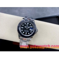 ロレックスコピー ヤット・マスター（Yacht-Master）40mm 126622RBR“ブラック・ダイヤル＋ステンレスケース＋セラミックベゼル＋オイスターブレスレット” メンズ専用モデル