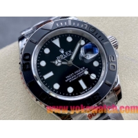 ロレックスコピー ヤット・マスター（Yacht-Master）40mm 126622RBR“ブラック・ダイヤル＋ステンレスケース＋セラミックベゼル＋オイスターブレスレット” メンズ専用モデル
