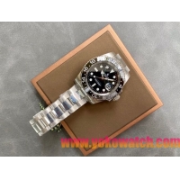 ロレックスコピー グリーンリッチ（GMT-Master II）40mm 126710BLNR“ブラック・ダイヤル＋ステンレスケース＋アルミニウムベゼル＋オイスターブレスレット” メンズ専用モデル
