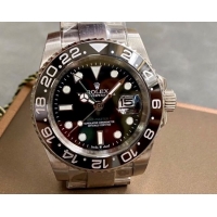 ロレックスコピー グリーンリッチ（GMT-Master II）40mm 126710BLNR“ブラック・ダイヤル＋ステンレスケース＋アルミニウムベゼル＋オイスターブレスレット” メンズ専用モデル