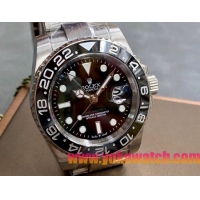ロレックスコピー グリーンリッチ（GMT-Master II）40mm 126710BLNR“ブラック・ダイヤル＋ステンレスケース＋アルミニウムベゼル＋オイスターブレスレット” メンズ専用モデル