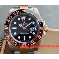 ロレックスコピー GMT-Master II（グリーンニッチ）41mm 126710BLNR“ブラック・ダイヤル＋ステンレスケース＋セラミックベゼル＋オイスターブレスレット” メンズ専用モデル