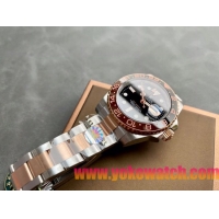 ロレックスコピー GMT-Master II（グリーンニッチ）41mm 126710BLNR“ブラック・ダイヤル＋ステンレスケース＋セラミックベゼル＋オイスターブレスレット” メンズ専用モデル