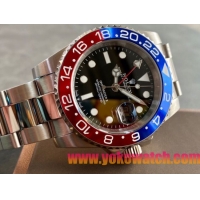 ロレックスコピー GMT-Master II（グリーンニッチ）41mm 126710BLNR“ブラック・ダイヤル＋ステンレスケース＋バイカラーアルミニウムベゼル＋オイスターブレスレット” メンズ専用モデル 