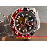 ロレックスコピー GMT-Master II（グリーンニッチ）41mm 126710BLNR“ブラック・ダイヤル＋ステンレスケース＋バイカラーアルミニウムベゼル＋オイスターブレスレット” メンズ専用モデル