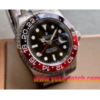 ロレックスコピー GMT-Master II（グリーンニッチ）41mm 126710BLNR“ブラック・ダイヤル＋ステンレスケース＋バイカラーアルミニウムベゼル＋オイスターブレスレット” メンズ専用モデル 