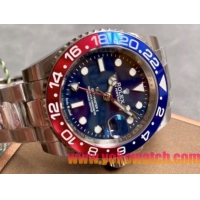 ロレックスコピー GMT-Master II（グリーンニッチ）40mm 126710BLNR“ブルー・ダイヤル＋ステンレスケース＋バイカラーセラミックベゼル（ピップス）＋オイスターブレスレット” メンズ専用モデル